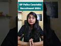 UP Police Constable Recruitment 2024 #shorts #uppolice #govtjobs