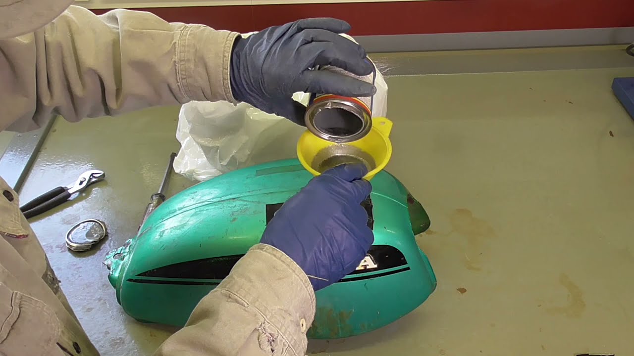 Honda SL125, Lining the Fuel Tank Video 257 YouTube