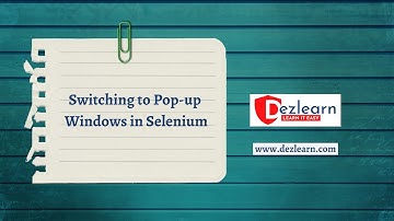Handling (Switching to) Popup Browser (Window) in Selenium