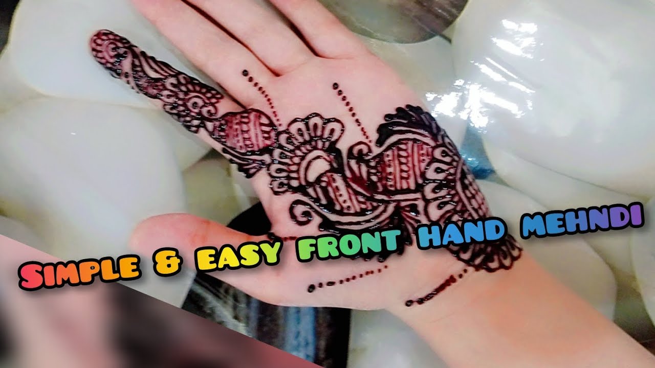 Simple front hand mehndi design! Easy Mehndi Design! Simple and unique henna 