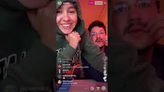 Enya and Drew instagram live doing shenanigans