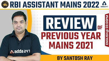RBI Assistant Mains Previous Year Paper Analysis | English by Santosh Ray