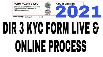 How to file Form DIR-3 KYC | Quick way to file DIR 3 KYC | LIVE DEMO