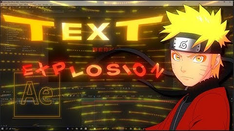 Text Explosion - After Effects AMV Tutorial