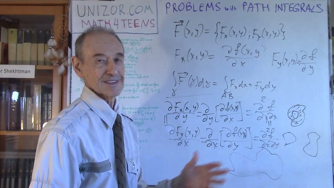 Thumbnail for Path Integrals Problems: UNIZOR.COM - Math4Teens - Calculus - Integrals Part 2 - Path Integrals