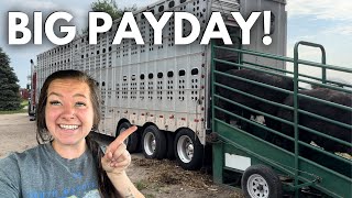BIG PAY DAY! Loading out the first load of cattle | Day in the life of a 27 year old farmer