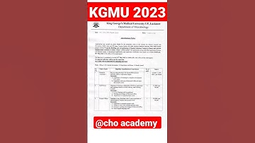 #kgmu #kgmu_vacancy_2023 #kgmu_nursing_vacancy_2023 #kgmu_cchn_update #cho_academy