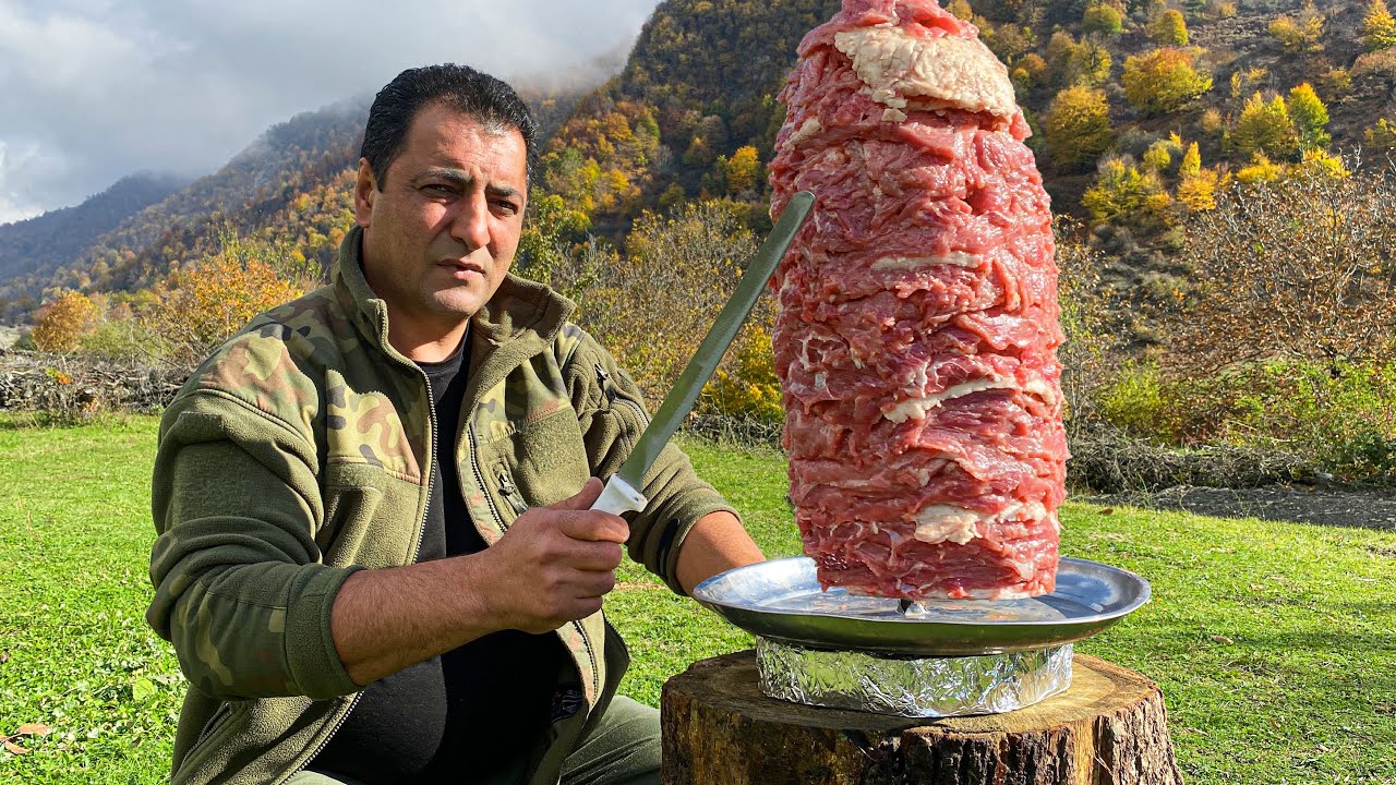 A huge Doner Kebab made of Homemade and Fresh Meat! After this video you will get hungry
