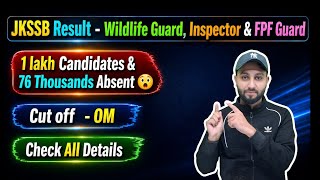 JKSSB New Results - Check Cutoff (Wildlife Guard, Inspector & FPF Guard) 2026