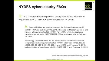 Webinar: NYDFS cybersecurity requirements for risk management and the appointed CISO