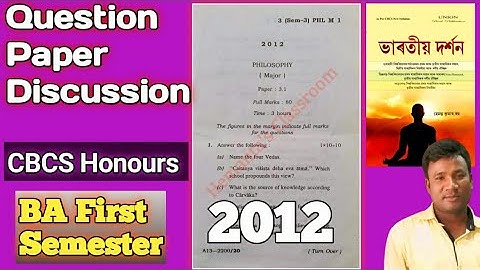 Question Paper Discussion for BA 1st Semester CBCS Students of Gauhati University