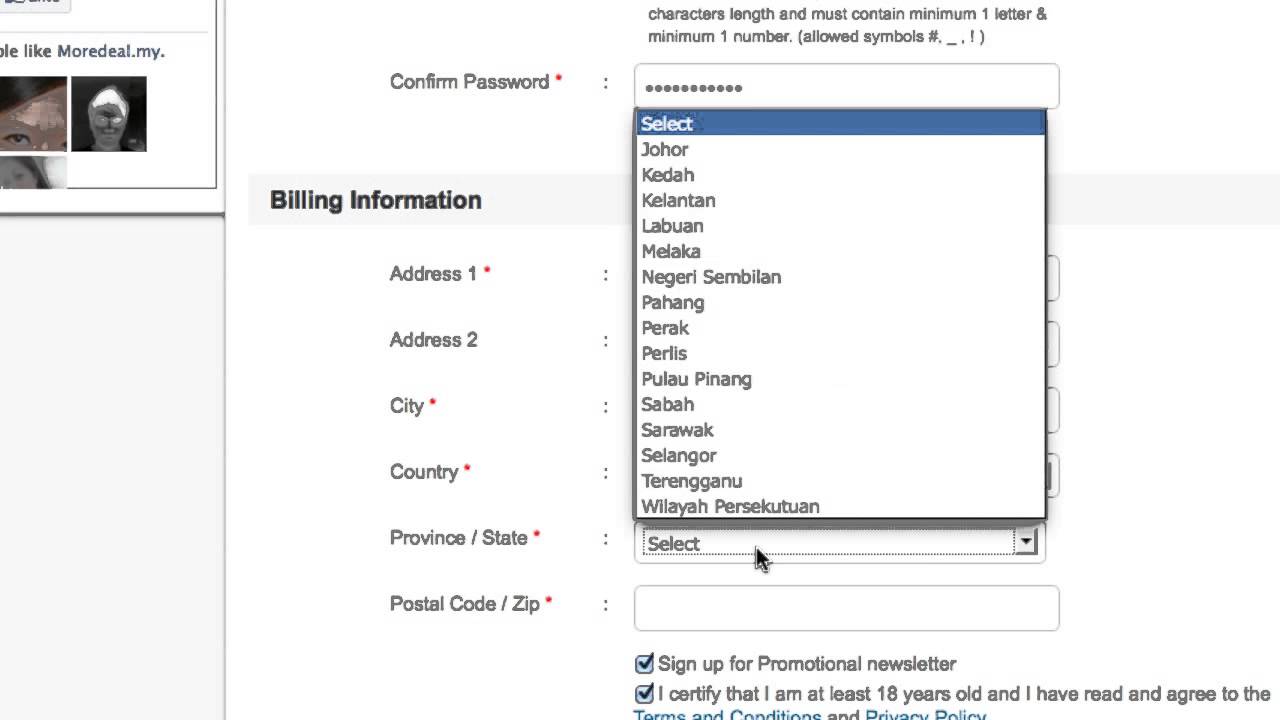 Moredeal.my - Sign Up New Account
