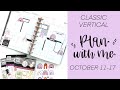 Plan with Me // Classic Vertical Happy Planner // October 11 - 17