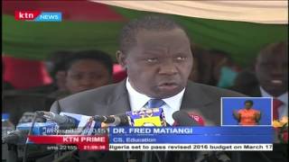 Matiangi Appolgises For Major Irregularities In The 2015 Kcse Examiniations