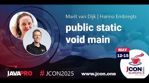 public static void main 🎶 | Marit van Dijk & Hanno Embregts (EN)