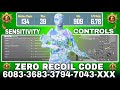 NEW UPDATE 4.4😱 Best Sensitivity | PUBG BEST SENSITIVITY SETTING 2025 | Bgmi Sensitivity code today