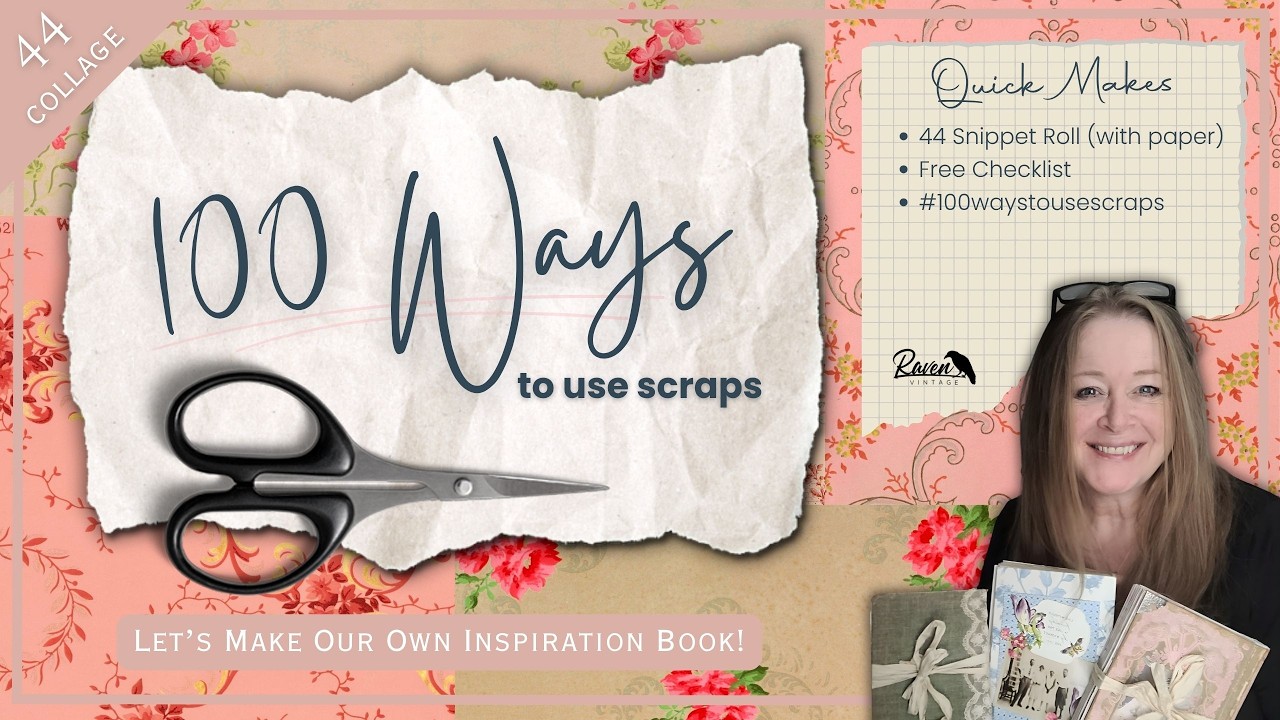 Snippet Roll (but with paper!) | 100 Ways to Use Scraps - Project