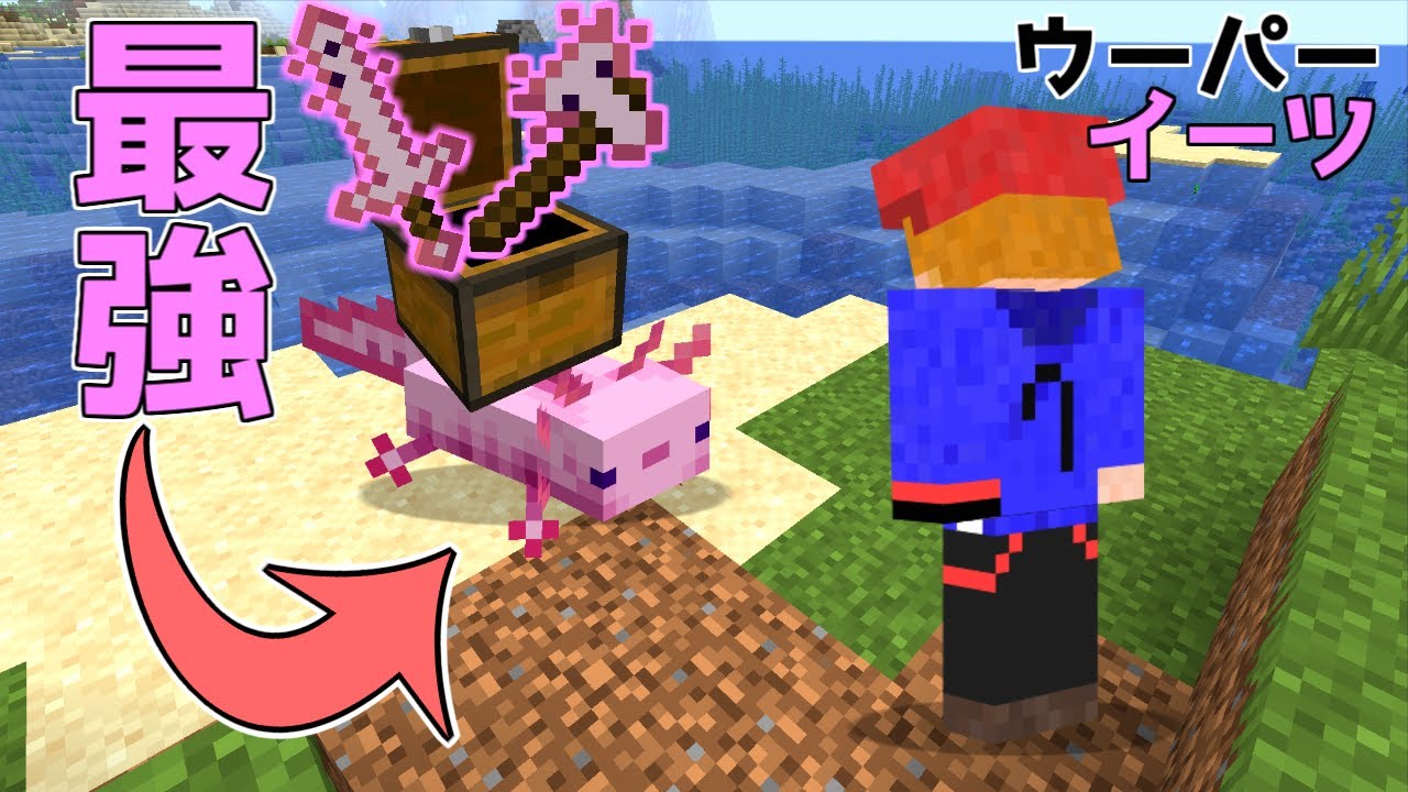 マイクラ ウーパールーパーの最強の力があればハードコアでも余裕説 ゆっくり実況 Minecraft Summary マイクラ動画