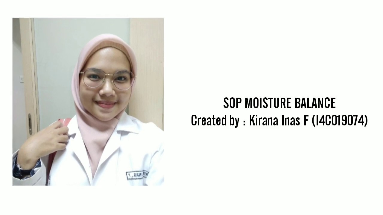 SOP MOISTURE BALANCE KIRANA INAS F I4C019074 YouTube