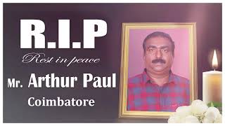 13-05-2021 - [ADVERTISEMENT] - OBITUARY - Mr. Arthur Paul, Coimbatore.