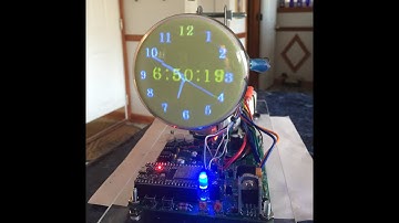 3FP7 blue/yellow oscilloscope clock on OSC7.1