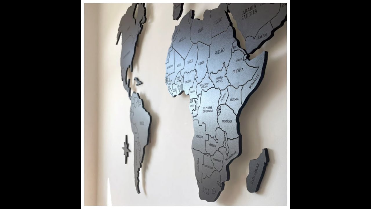 Mapas MDF | Mapas de Madeira | Mapas Decorativos | Viagema - Fome de Viagem
