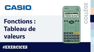 FONCTIONS : Tableau de valeurs avec la calculatrice CASIO fx-92 SC - Exercice
