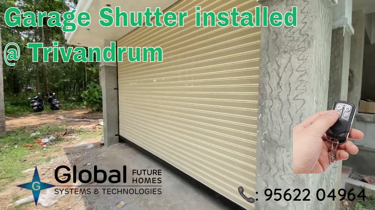 Safety Rolling Shutter for Garage installed in Trivandrum, Kerala| Perforated Shutter |📞:9562204964