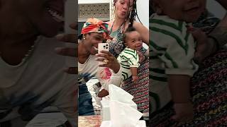 A$AP Rocky, Rihanna, and son RZA! #shorts