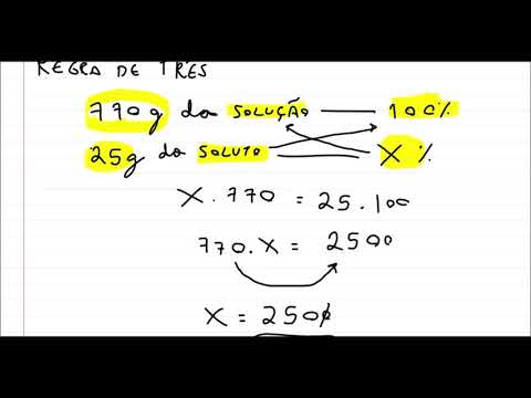 Como calcular a Porcentagem em massa de soluto.