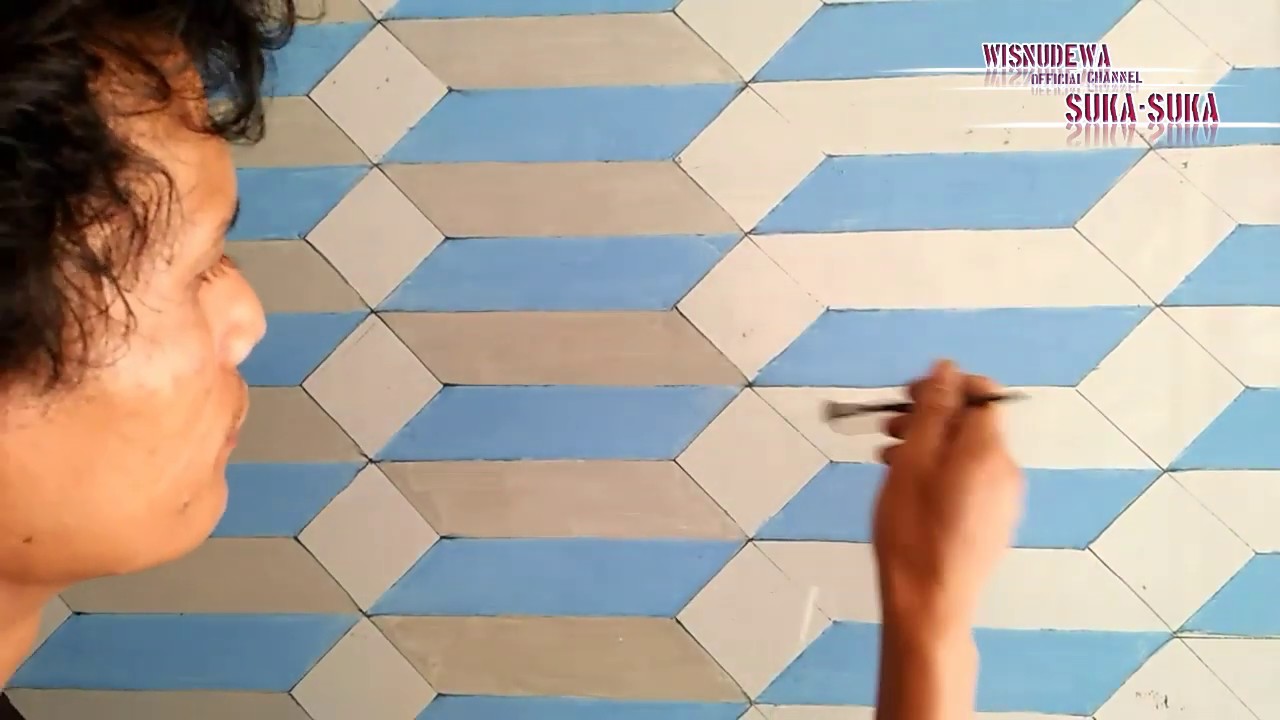 tutorial cat tembok 3d 3d wall painting YouTube