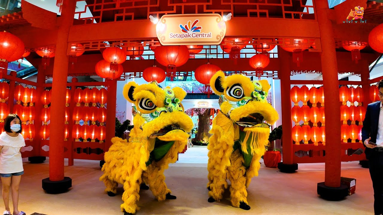 DOUBLE Lion Dance 少林五祖 | Setapak Central Mall (Pusat Beli Belah Setapak Central)