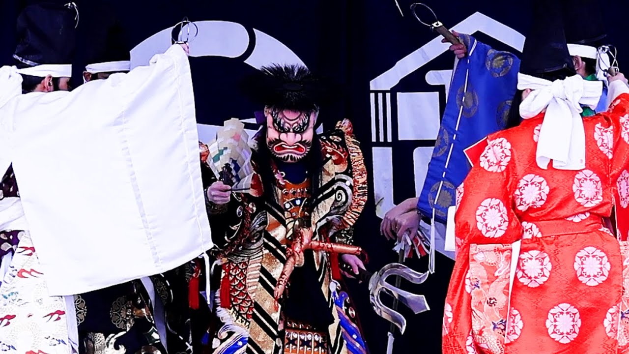 お客様のお顔にボカシ入り】【石見神楽 五神（五郎の王子）】江津高校