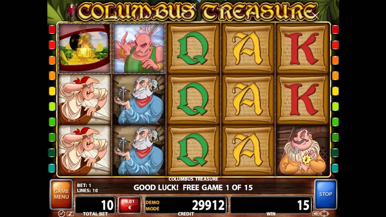 COLUMBUS TREASURE +WIN! +FREE SPINS! online free slot SLOTSCOCKTAIL casino technology