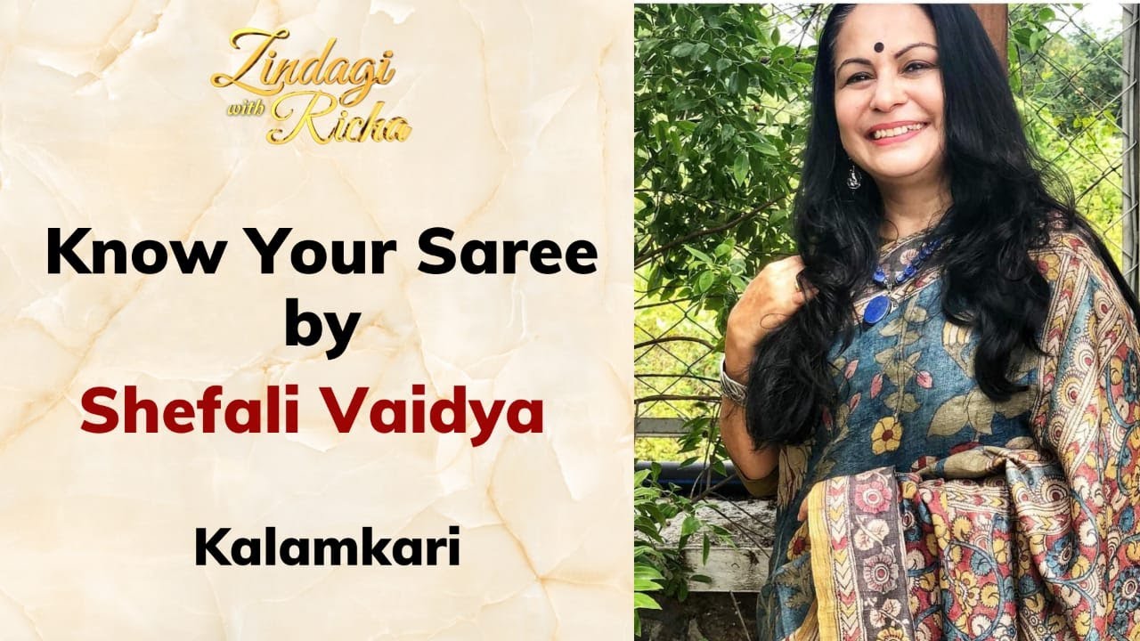 Kalamkari Saree - 9 Days 9 Weaves by Shefali Vaidya - #Zindagi_With_Richa