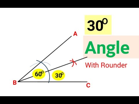 How To Draw 30 Degree Angle Youtube