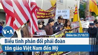 Biểu tình phản đối phái đoàn tôn giáo Việt Nam đến Mỹ | Điểm tin VN | VOA Tiếng Việt