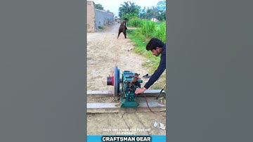 Two GUYS use ROPE and giant flywheel to start a HEAVY old diesel engine. WOW 🤯