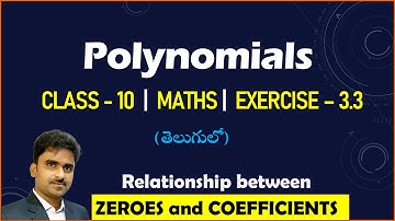 Polynomials class 10 in telugu || Exercise 3.3 || 10th maths chapter 3 || Mathstech
