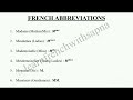 #frenchabbreviations#frenchtitles#learnfrenchwithsapna#frenchvocabulary#easyfrenchlesson
