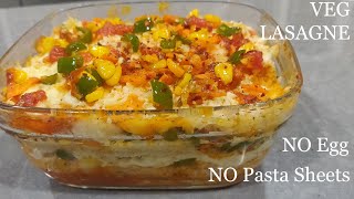 Veg Lasagne | Without Pasta Sheets using bread | No Egg Homemade Lasagne | Manisha&#39;s Recipe