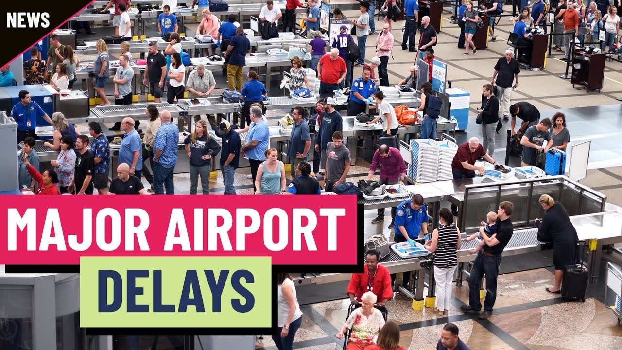 Big delays at airports due to government shutdown