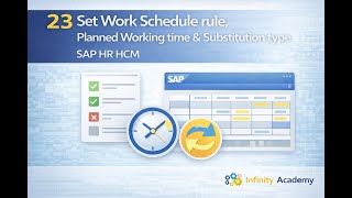 23 Set Work Schedule rule, Planned Working time & Substitution type