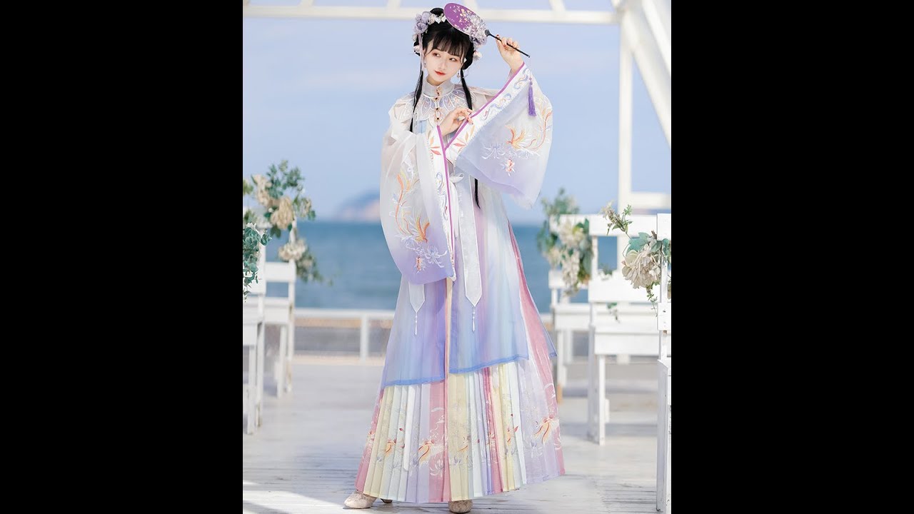 Phoenix Rising Embroidered Pleated Maxi Clothing Set