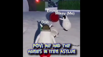 Me and The Homies in Item Asylum @mushroomfoxedits @GrinDotskim #roblox #itemasylum #memes