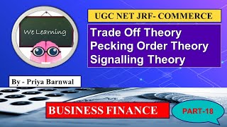 Trade Off Theory Pecking Order Theory Signalling Theory Capital Structure Theories