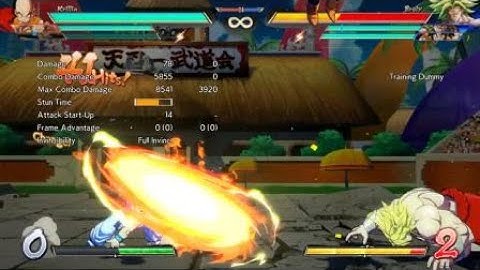 Base Vegeta 2h start midscreen loops with Krillin A assist.