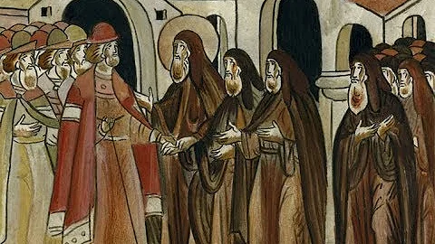 Сергий Радонежский и Дмитрий Донской. Благословение перед Куликовской битвой