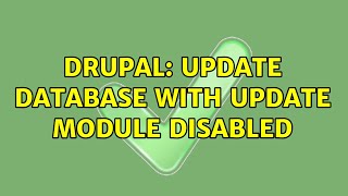 Drupal: Update database with update module disabled