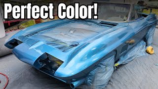 Beautiful Marina Blue  | Painting The 1967 Corvette!